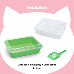 Sifting-Tray Cat Litter Pan