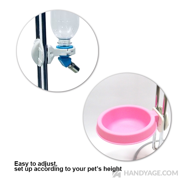 2-in-1 Pet Standing Food Bowl with Water Dispenser