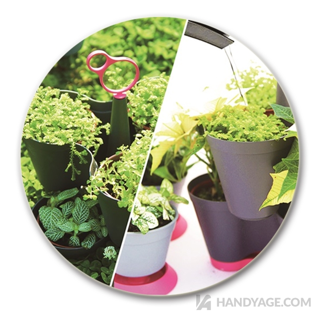 2-Tier Stylish Stackable Planters 