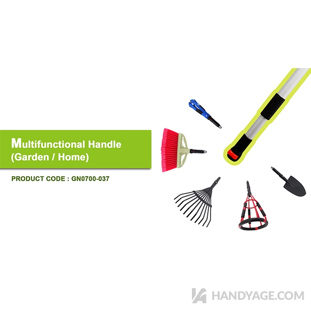 Multifunctional Handle for Garden Tools and Home Improvement 