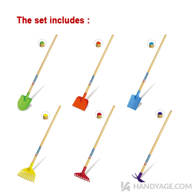 60pcs Colorful Kids' Garden Tools (with Display)
