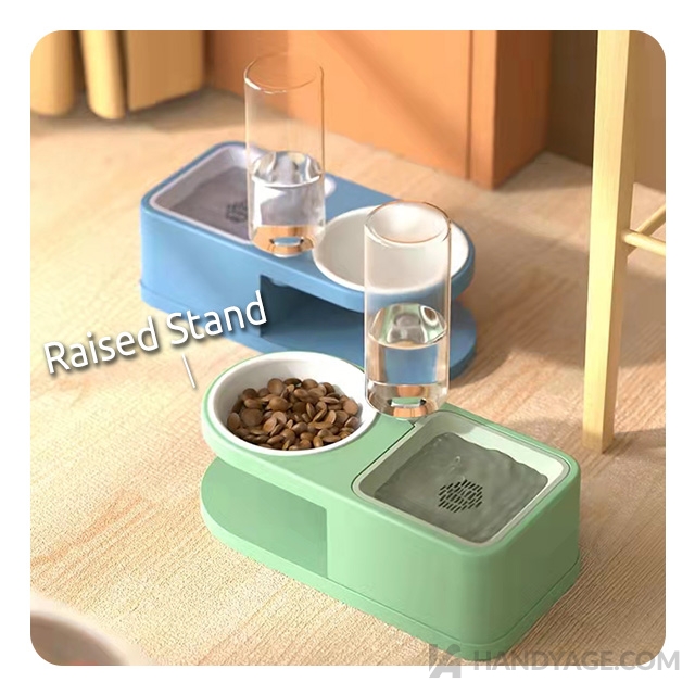 Raised Food and Water Feeder
